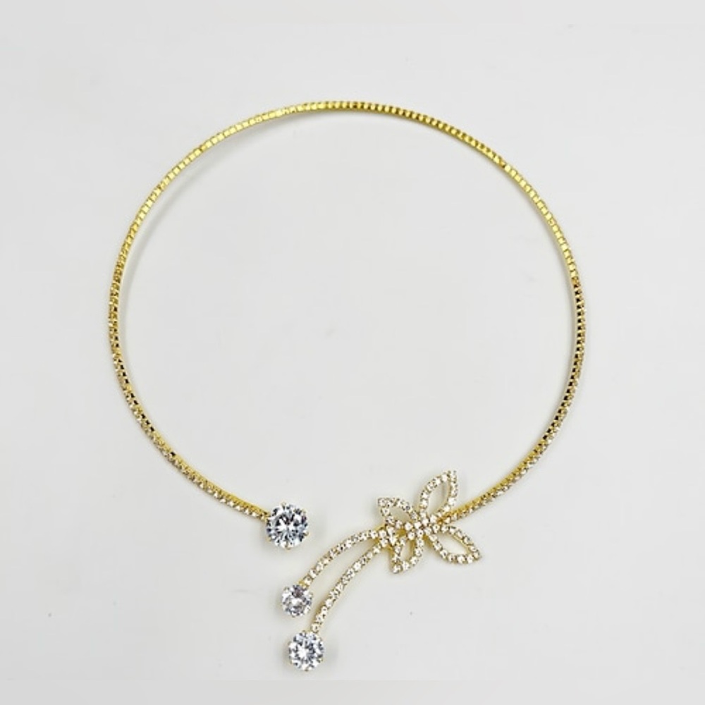 Butterfly Rhinestones Sparkling Choker Necklace